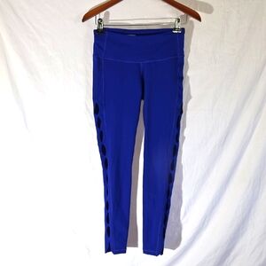 S Victoia Secret Women's Blue Leggings Side Decorative Openings Down Legs Small